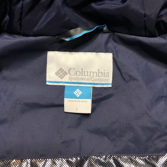 Columbia Women’s Omni Tipton Peak Hooded Insulated Jacket Navy Blue Sz L 186457 - Picture 12 of 14